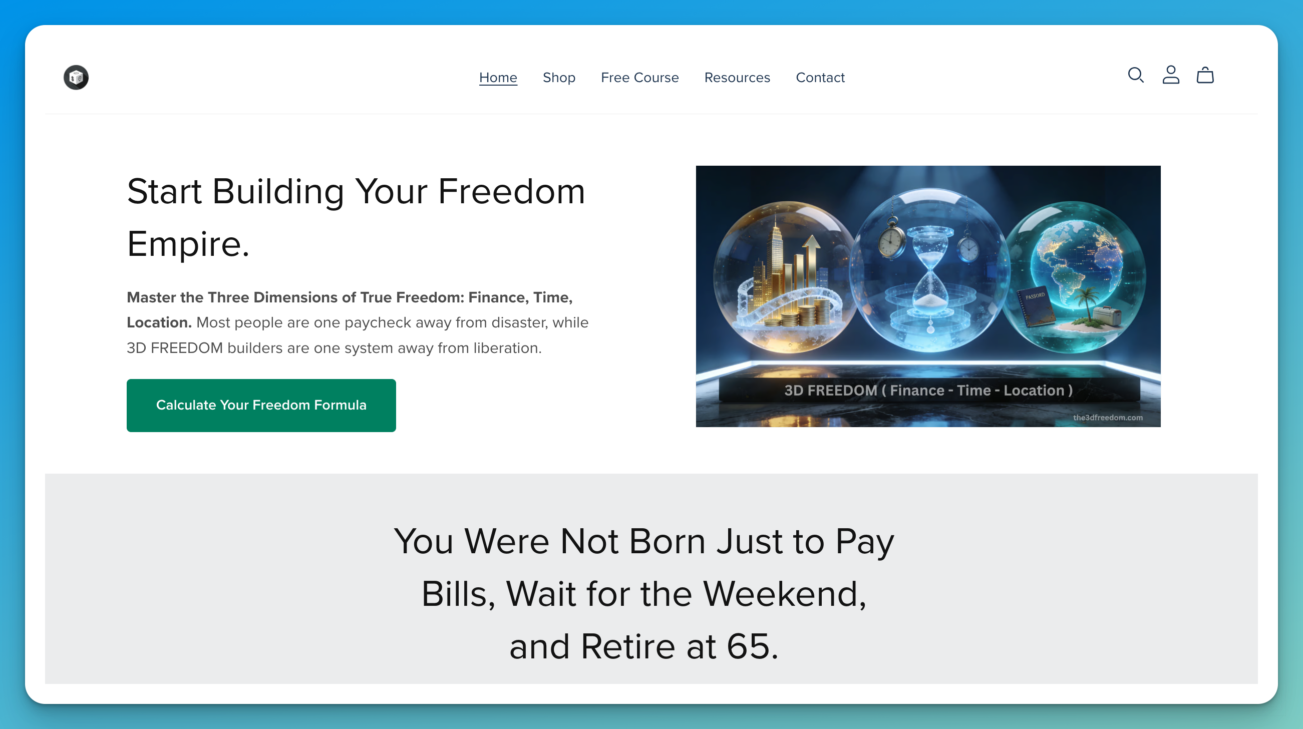 3D Freedom — Financial Education Platform